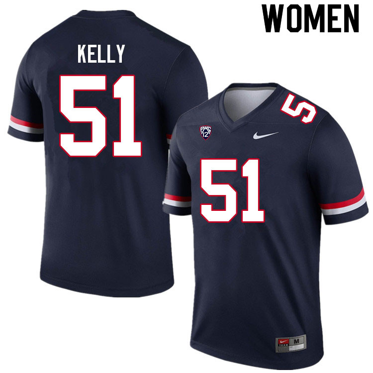 Women #51 Chandler Kelly Arizona Wildcats College Football Jerseys Sale-Navy - Click Image to Close